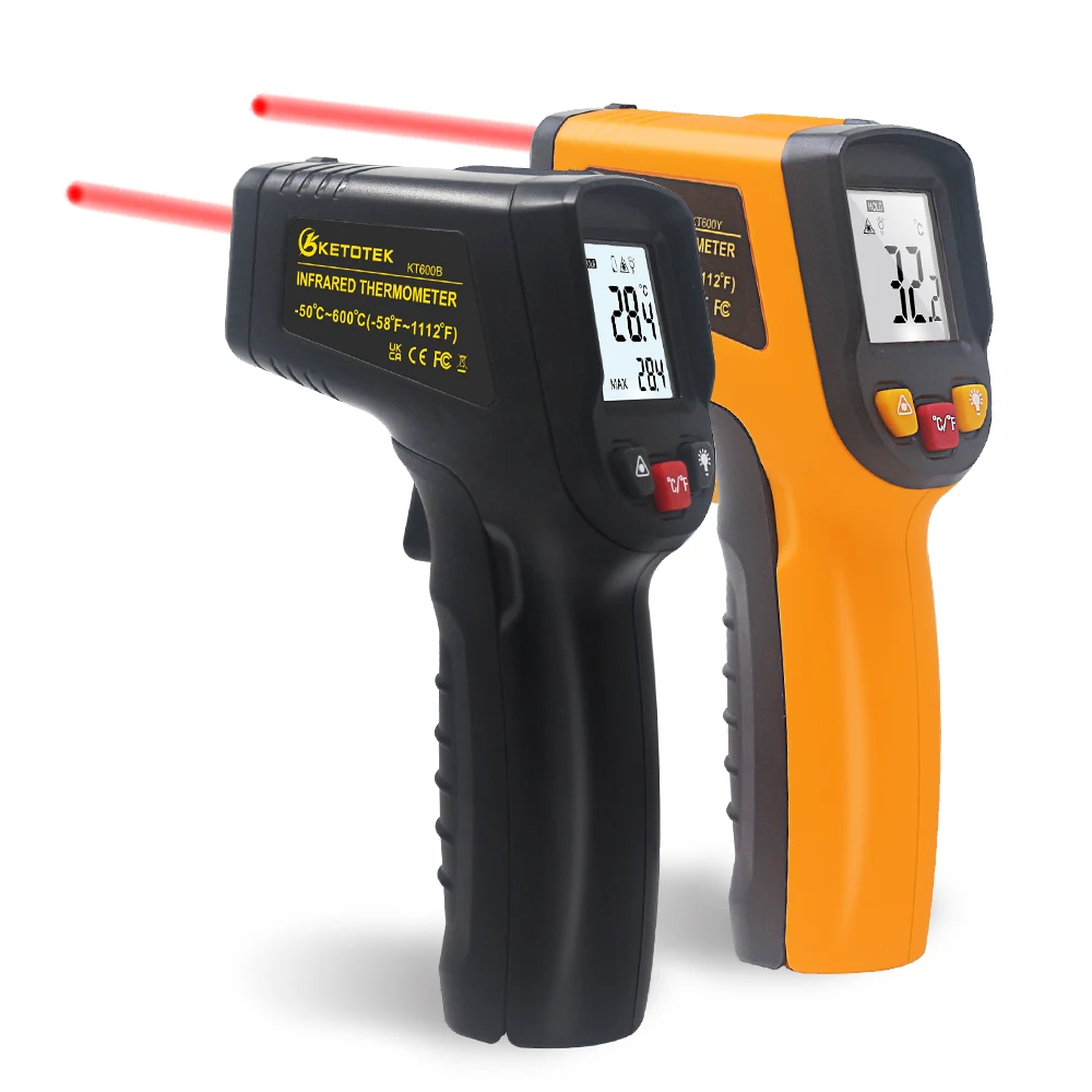 Ketotek Digital Laser IR Infrared Thermometer LCD Non-Contact C F Selection Surface Pyrometer Outdoor Temperature Meter
Ketotek Digital Laser IR Infrared Thermometer LCD Non-Contact C F Selection Surface Pyrometer Outdoor Temperature Meter