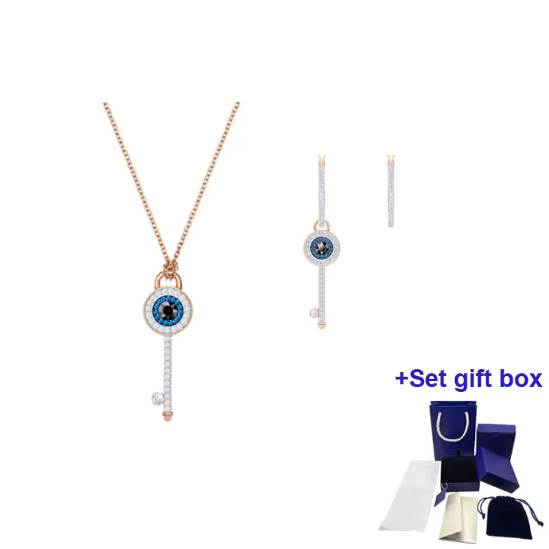 S Fashion Novel High Quality Jewelry Blue Key Crystal Necklace Stud Earrings Set Fashion Women Jewelry
S Fashion Novel High Quality Jewelry Blue Key Crystal Necklace Stud Earrings Set Fashion Women Jewelry