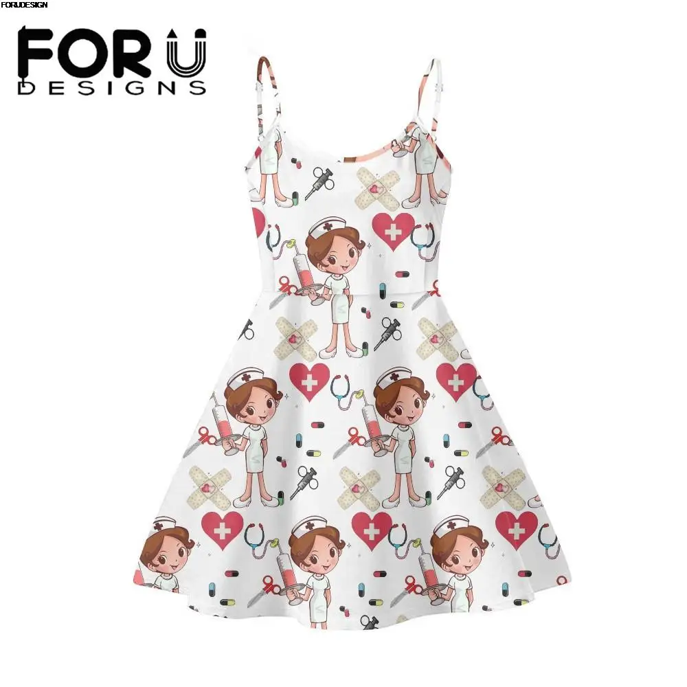 FORUDESIGNS Nurse Design Women Straight Slip Dress Casual Spaghetti Short Dresses Sleeveless Sundress Ladies Strapless Dresses
FORUDESIGNS Nurse Design Women Straight Slip Dress Casual Spaghetti Short Dresses Sleeveless Sundress Ladies Strapless Dresses