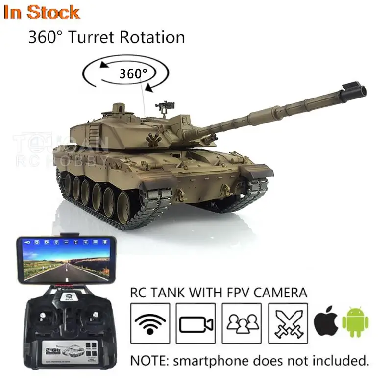 1/16 FPV Camera Heng Long 7.0 Upgraded Metal Challenger II RC Tank 3908 W/ 360° Turret Speaker Smoking BB Shooting TH17740
1/16 FPV Camera Heng Long 7.0 Upgraded Metal Challenger II RC Tank 3908 W/ 360° Turret Speaker Smoking BB Shooting TH17740