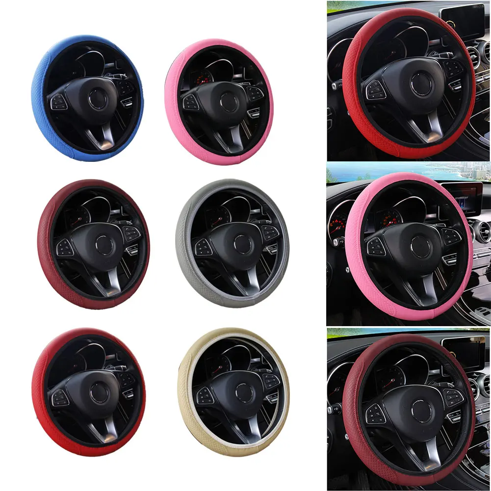 1pc Car Steering Wheel Cover For 37-38CM Dia Steering Wheel Car Accessories Non-slip Wearproof Beige/Red/Blue/Gray/Pink/Claret
1pc Car Steering Wheel Cover For 37-38CM Dia Steering Wheel Car Accessories Non-slip Wearproof Beige/Red/Blue/Gray/Pink/Claret