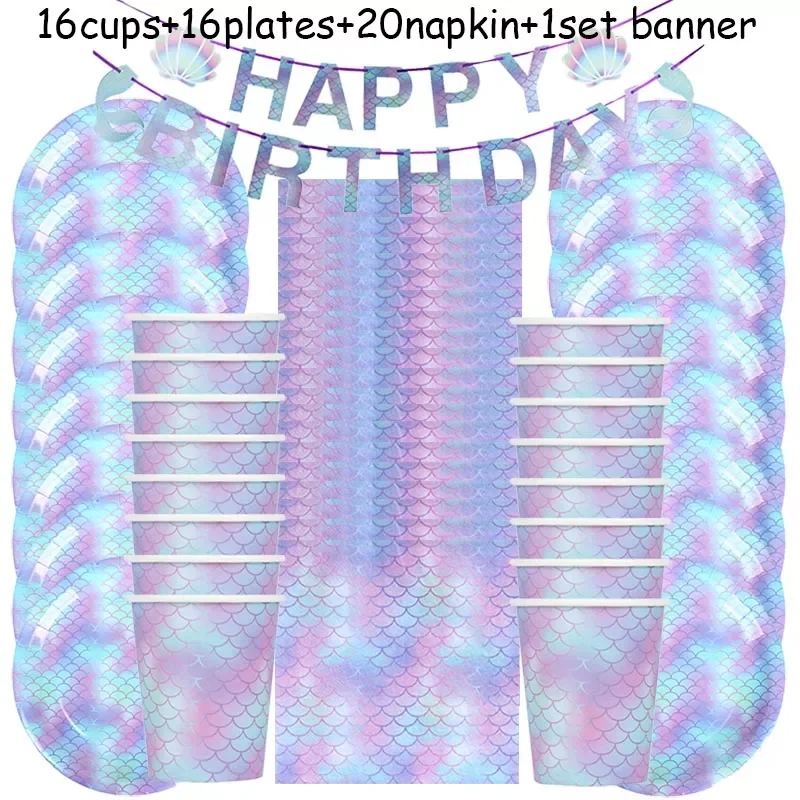 Birthday Party Disposable Tableware Set Napkins Plates Cups Straws Under the Sea Baby Shower Party SuppliesNEW
Birthday Party Disposable Tableware Set Napkins Plates Cups Straws Under the Sea Baby Shower Party SuppliesNEW