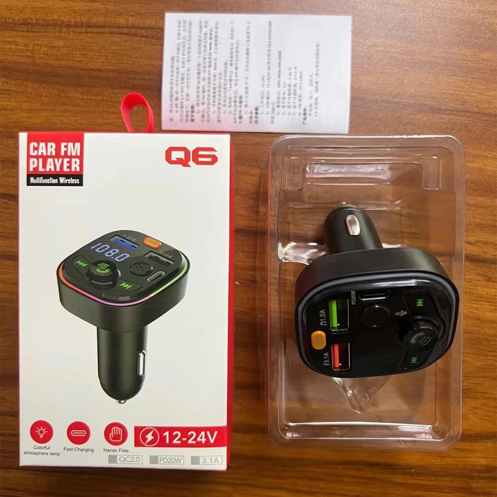 1 х Автомобильный FM-передатчик с функцией громкой связи Q6, Bluetooth, двойное зарядное устройство USB, mp3-плеер, беспроводные автомобильные аксессу...
1 х Автомобильный FM-передатчик с функцией громкой связи Q6, Bluetooth, двойное зарядное устройство USB, mp3-плеер, беспроводные автомобильные аксессу...