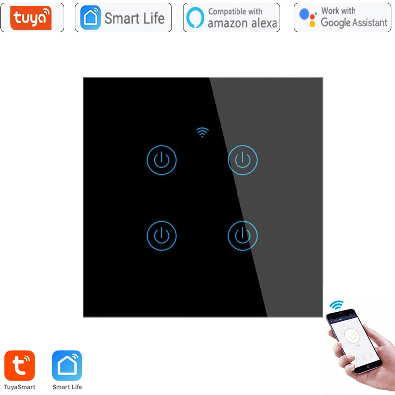 Tuya Smart Switch EU Tuya Control Works With Google Home Alexa Voice Control WiFi Smart Home Zero/Single Fire Touch Switches
Tuya Smart Switch EU Tuya Control Works With Google Home Alexa Voice Control WiFi Smart Home Zero/Single Fire Touch Switches