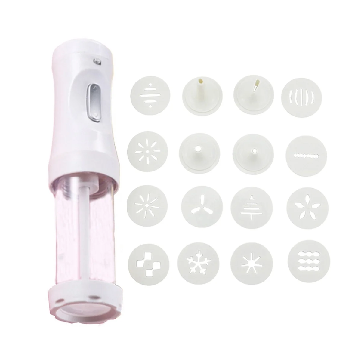 Electric Cookie Press Churros Maker with 12 Discs and 4 Icing Tips for Cake DIY Tools Baking Accessories Set
Electric Cookie Press Churros Maker with 12 Discs and 4 Icing Tips for Cake DIY Tools Baking Accessories Set