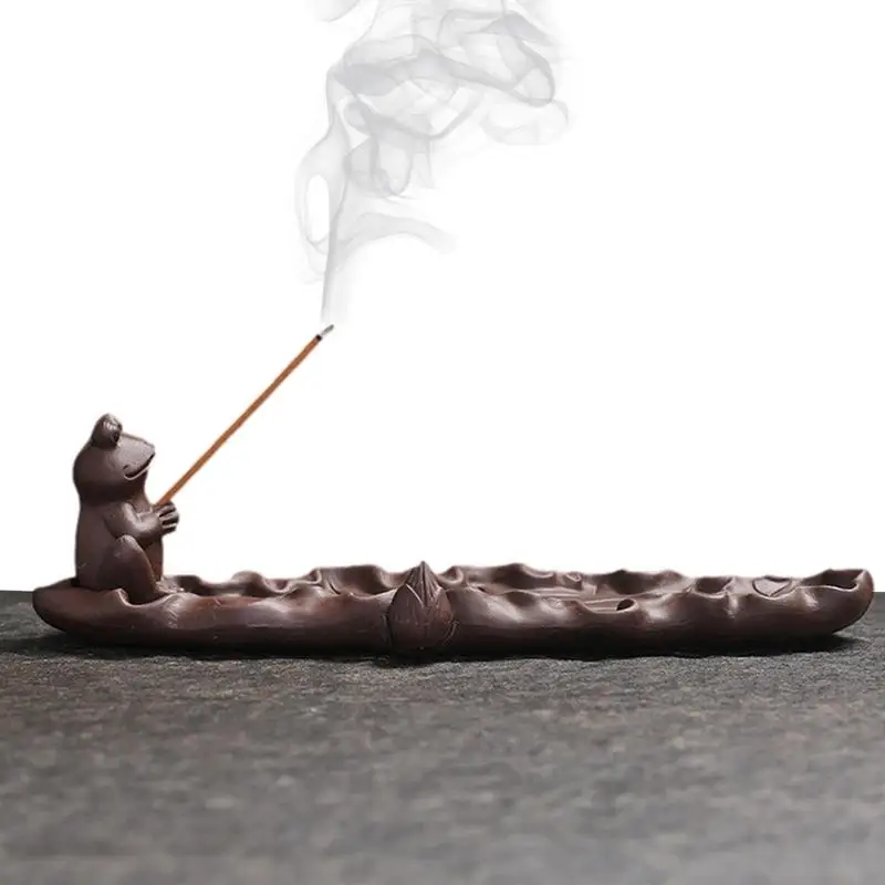 Frog Incense Stick Holder Handmade Ceramic Frog Incense Stick Holder Modern Aromatherapy Ornament Cool Home Decor Accessories
Frog Incense Stick Holder Handmade Ceramic Frog Incense Stick Holder Modern Aromatherapy Ornament Cool Home Decor Accessories