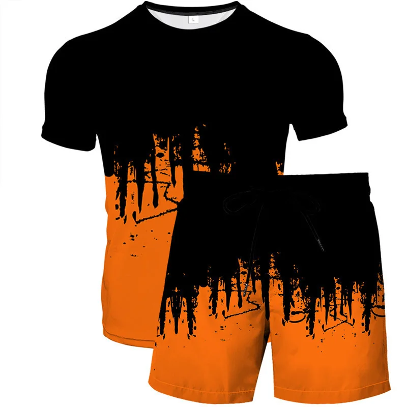Men's 3D Printing Short Sleeve Shorts Two-piece Abstract Painted T-Shirt Suit Men's and Women's Casual Trend
Men's 3D Printing Short Sleeve Shorts Two-piece Abstract Painted T-Shirt Suit Men's and Women's Casual Trend