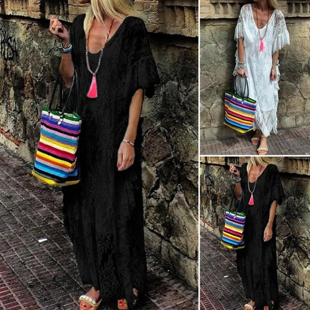 Temperament Stylish Crochet Ankle Length Dress Summer Women Dress Loose for Daily Wear
Temperament Stylish Crochet Ankle Length Dress Summer Women Dress Loose for Daily Wear