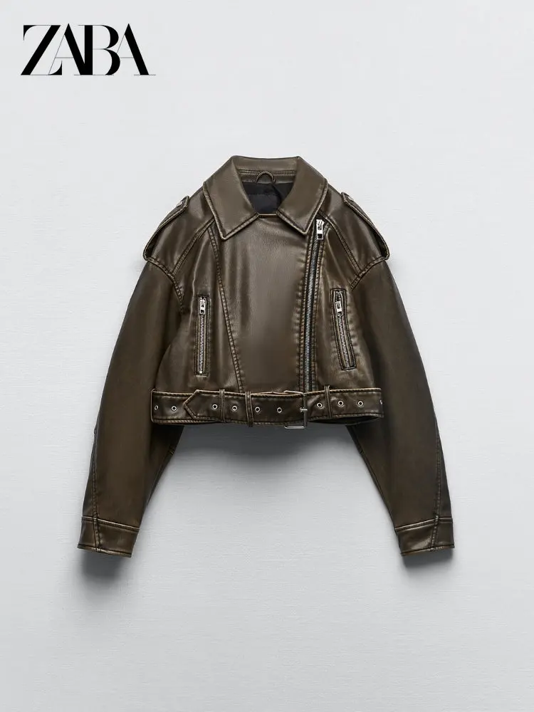 ZABA Autumn and Winter Women's New European and American Style Short Long-sleeved Lapel PU Jacket Washed Gradient Leather Jacket
ZABA Autumn and Winter Women's New European and American Style Short Long-sleeved Lapel PU Jacket Washed Gradient Leather Jacket