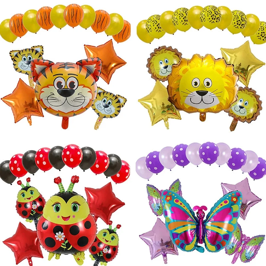 15pcs Cartoon Animal Head Foil Balloon Set Tiger Lion Air Globos Animal Theme Party Birthday Party Decorations Kids Toys Gifts
15pcs Cartoon Animal Head Foil Balloon Set Tiger Lion Air Globos Animal Theme Party Birthday Party Decorations Kids Toys Gifts