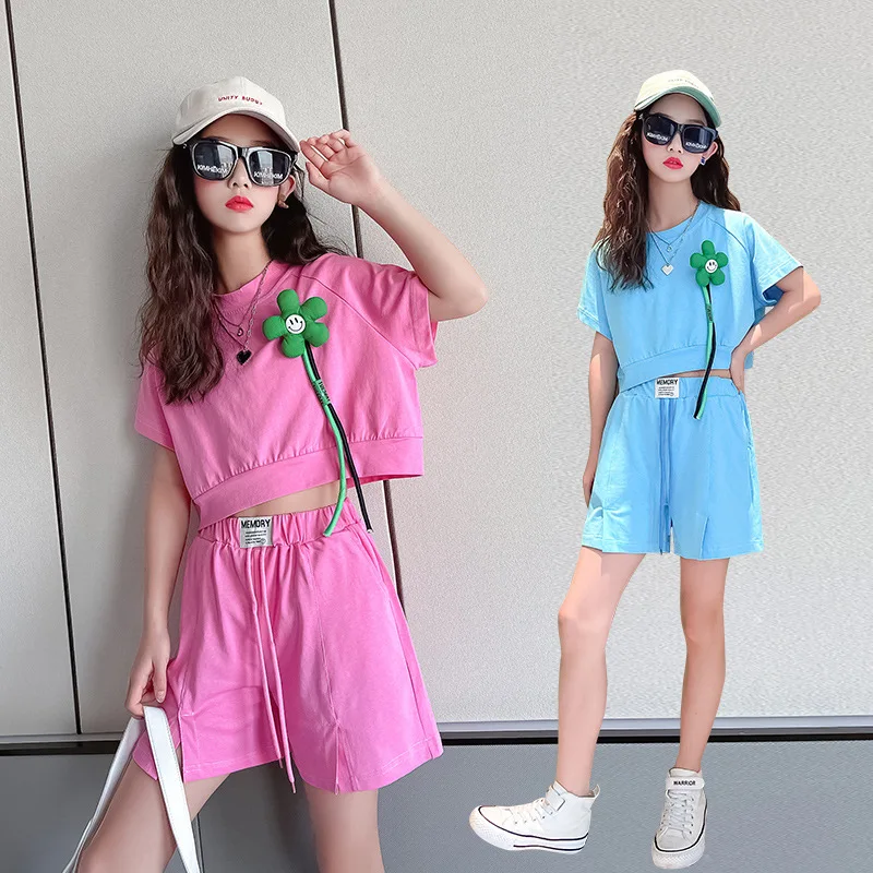 Girls Clothing Sets 2022 Children Fashion Active Embroidery Flower Top + Pant Set Kids Clothing Summer Sports Suit Tracksuit
Girls Clothing Sets 2022 Children Fashion Active Embroidery Flower Top + Pant Set Kids Clothing Summer Sports Suit Tracksuit
