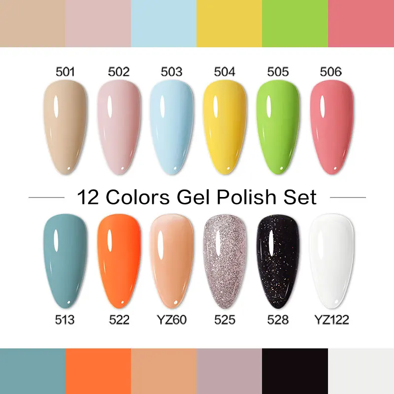 Arte Clavo Gel Nail Polish Set 12 PCS/Kit Nails Art Design fluorescence Color Lacquer Soak Off UV Gellak Varnish For Manicure
Arte Clavo Gel Nail Polish Set 12 PCS/Kit Nails Art Design fluorescence Color Lacquer Soak Off UV Gellak Varnish For Manicure