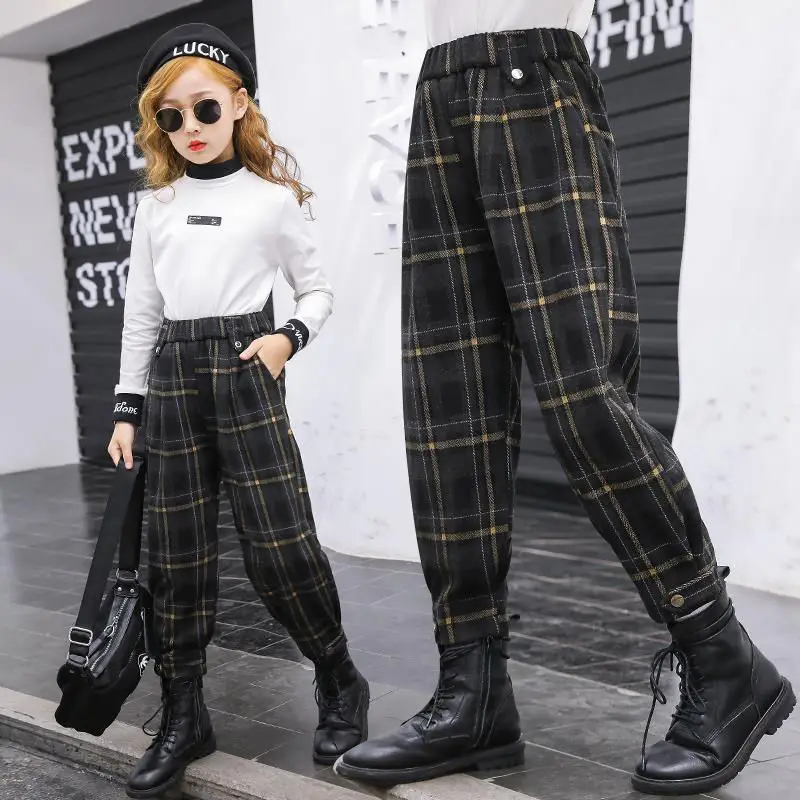 New Children Pants for Girls Plaid Trousers Teenager Casual Pants Outwear Baby Girls Clothing Warm Winter and Autumn Pants R116
New Children Pants for Girls Plaid Trousers Teenager Casual Pants Outwear Baby Girls Clothing Warm Winter and Autumn Pants R116
