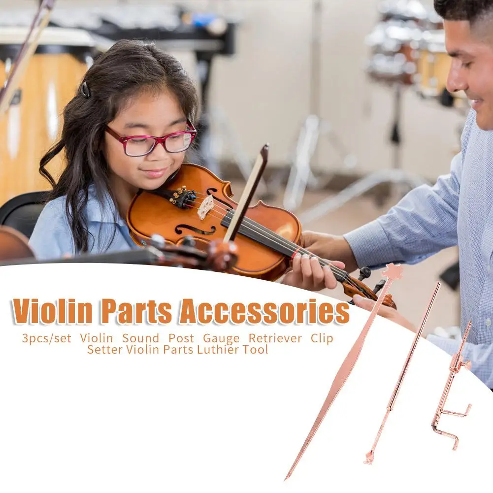 Durable Violin Sound Post Setter Solid Color 3pcs/set Violin Sound Post Gauge Retriever Clip Setter Violin Parts Luthier Tool
Durable Violin Sound Post Setter Solid Color 3pcs/set Violin Sound Post Gauge Retriever Clip Setter Violin Parts Luthier Tool