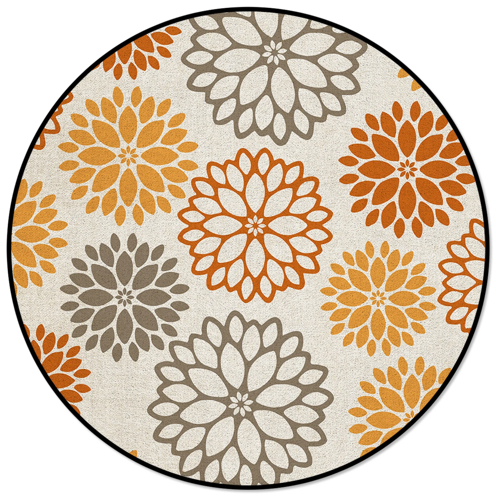 Dahlia Orange Khaki Round Rugs Home Decoration Carpets for Bedroom Large Area Mat for Living Room Printed Circle Carpets
Dahlia Orange Khaki Round Rugs Home Decoration Carpets for Bedroom Large Area Mat for Living Room Printed Circle Carpets