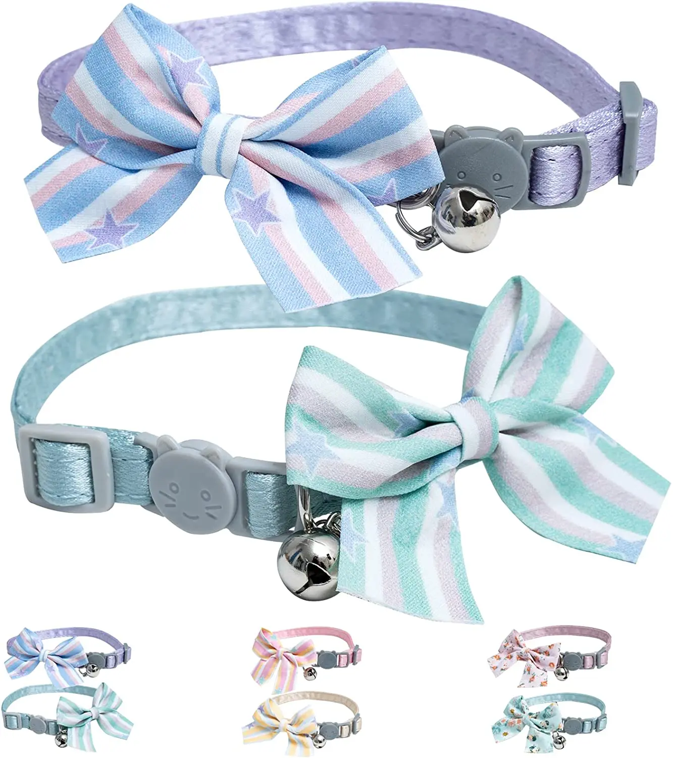 Breakaway Cat Collars with Bell Colorful Adjustable Pet Collar for Kitten Kitty Cat Cotton Breakaway Cat Collars with Bow Tie
Breakaway Cat Collars with Bell Colorful Adjustable Pet Collar for Kitten Kitty Cat Cotton Breakaway Cat Collars with Bow Tie