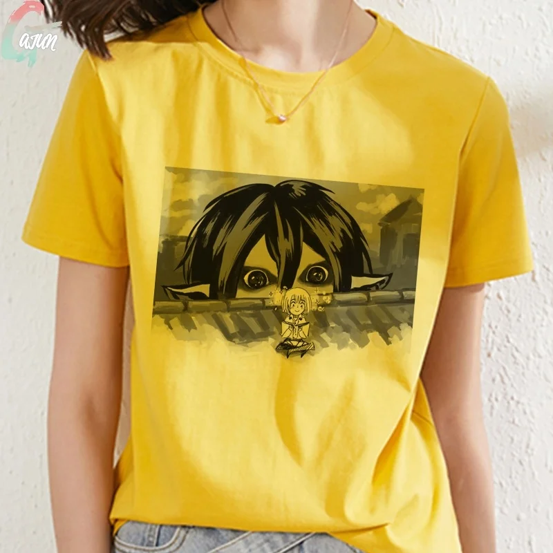 2021 Anime Final Season Attack On Titan Woman Tshirts Kawaii Summer New Tops Eren Jaeger Graphic Tees Yellow Harajuku T Shirts
2021 Anime Final Season Attack On Titan Woman Tshirts Kawaii Summer New Tops Eren Jaeger Graphic Tees Yellow Harajuku T Shirts