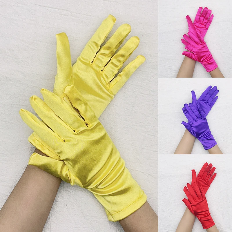 Women Satin Gloves Thin Solid Color Elastic Sunscreen Cycling Driving Gloves Full Fingers Gloves Dance Party Etiquette Mittens
Women Satin Gloves Thin Solid Color Elastic Sunscreen Cycling Driving Gloves Full Fingers Gloves Dance Party Etiquette Mittens
