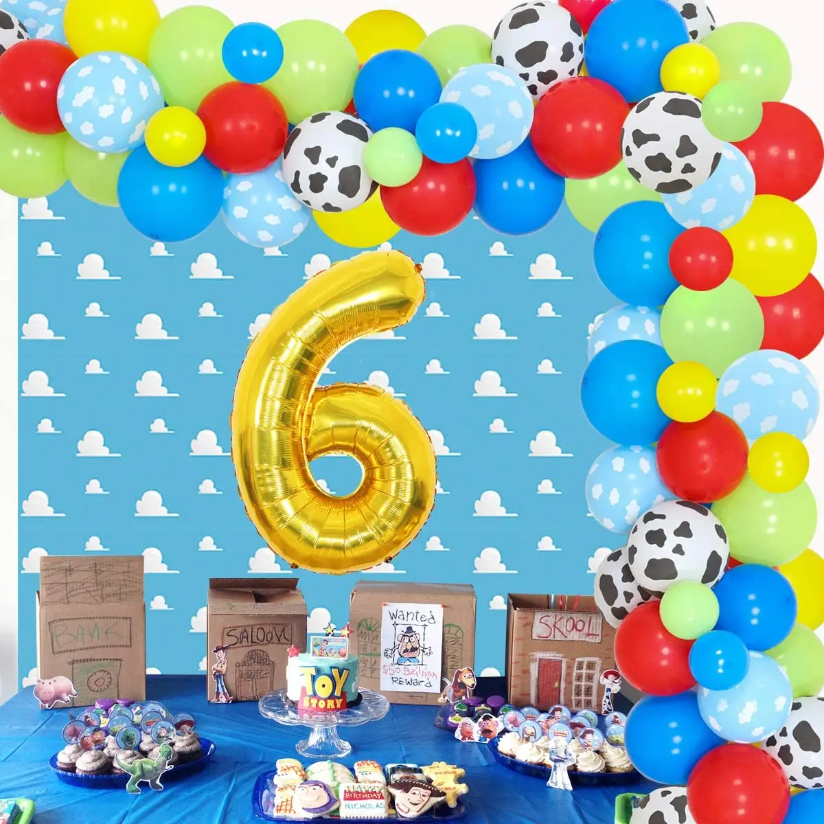 Cloud Theme Red Yellow Blue Balloon Garland Kit Cloud Background Cloth Digital Foil Balloons Kids Birthday Party Decoration
Cloud Theme Red Yellow Blue Balloon Garland Kit Cloud Background Cloth Digital Foil Balloons Kids Birthday Party Decoration