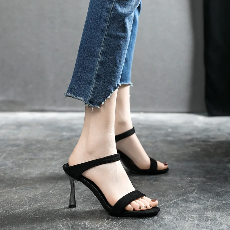 Woman Ankle Strap Stiletto Girls Open Toe High Heels Pumps Large Size 31-43 Casual Black Faux Suede Leather Shoes Elegant Female
Woman Ankle Strap Stiletto Girls Open Toe High Heels Pumps Large Size 31-43 Casual Black Faux Suede Leather Shoes Elegant Female