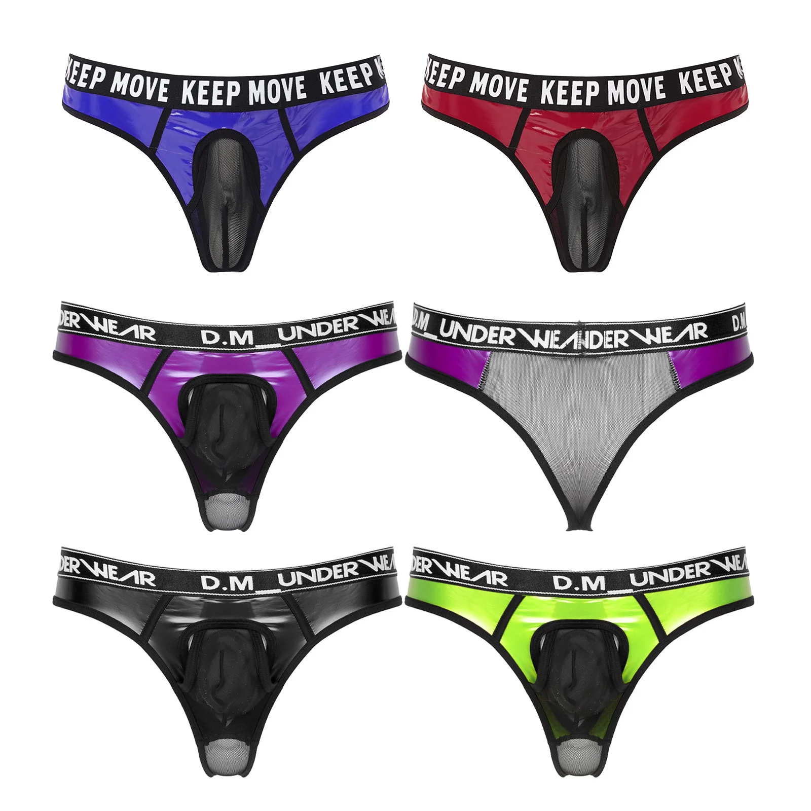 Mens See-through Mesh Bulge Pouch Briefs Sexy Latex Lingerie Wetlook Patent Leather Patchwork G-string Thong Low Waist Underwear
Mens See-through Mesh Bulge Pouch Briefs Sexy Latex Lingerie Wetlook Patent Leather Patchwork G-string Thong Low Waist Underwear