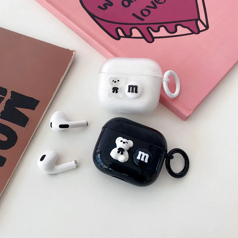 For 2021 New airpods 3 case,Cute Candy Colors Earphone Case for Airpods 2 1 Pro Bear Protective Case with ring
For 2021 New airpods 3 case,Cute Candy Colors Earphone Case for Airpods 2 1 Pro Bear Protective Case with ring