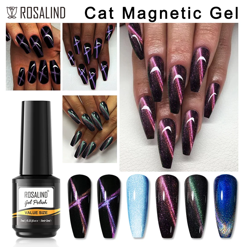 ROSALIND Cat Magnetic Gel Nail Polish Shell Thread Vernis Semi Permanent Nail Art Top Base Coat 9D Glitter Cat Magnetic Gel New
ROSALIND Cat Magnetic Gel Nail Polish Shell Thread Vernis Semi Permanent Nail Art Top Base Coat 9D Glitter Cat Magnetic Gel New