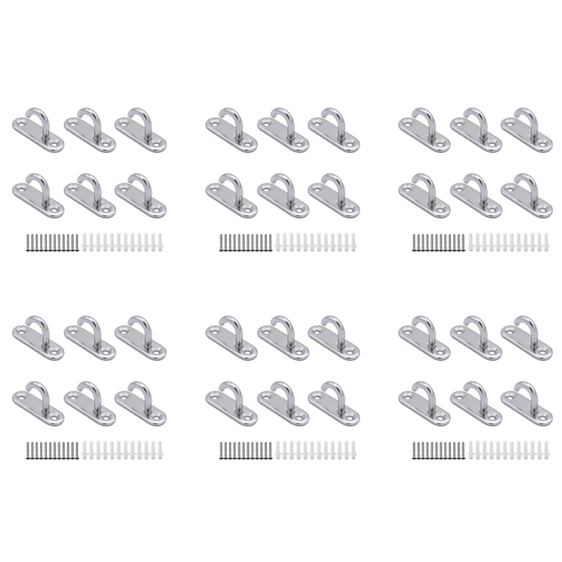 36 Pack Stainless Steel Ceiling Hooks M5 Oval Open Hooks Pad Eye Plate Anchor Screw Wall Mount Hook For Plant Basket
36 Pack Stainless Steel Ceiling Hooks M5 Oval Open Hooks Pad Eye Plate Anchor Screw Wall Mount Hook For Plant Basket