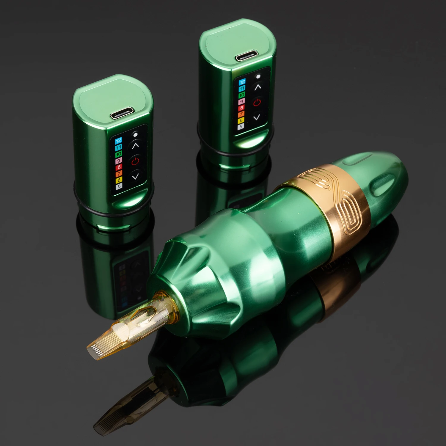 Green Exo Tattoo Pen Wireless Rotary Machine Kit Brush Coreless Motor Fast Charging Battery 1800mAh Pen Kit for Botdy Art
Green Exo Tattoo Pen Wireless Rotary Machine Kit Brush Coreless Motor Fast Charging Battery 1800mAh Pen Kit for Botdy Art