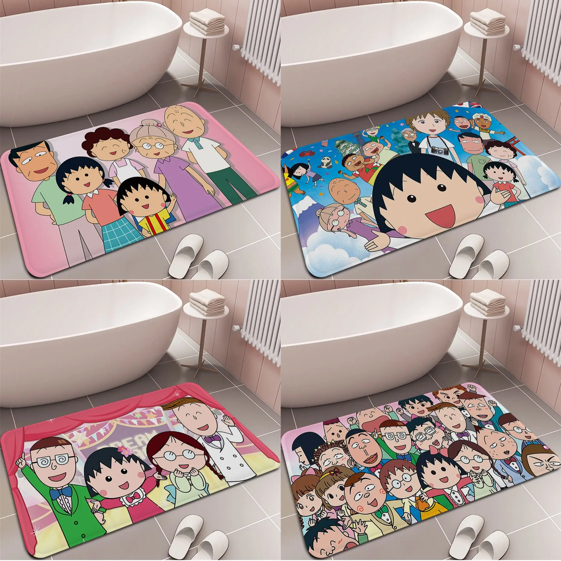 Фланелевый напольный коврик Chi-bi Maruko с принтом, декоративный коврик для ванной, нескользящий коврик для гостиной, кухни, Придверный коврик
Фланелевый напольный коврик Chi-bi Maruko с принтом, декоративный коврик для ванной, нескользящий коврик для гостиной, кухни, Придверный коврик