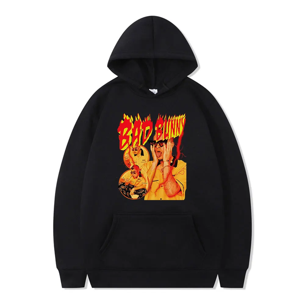 Rapper Bad Bunny 2022 High Street Harajuku Fun Print Winter Long Sleeve Thick Loose Casual Man Hoodie Oversized Hip Hop Style
Rapper Bad Bunny 2022 High Street Harajuku Fun Print Winter Long Sleeve Thick Loose Casual Man Hoodie Oversized Hip Hop Style