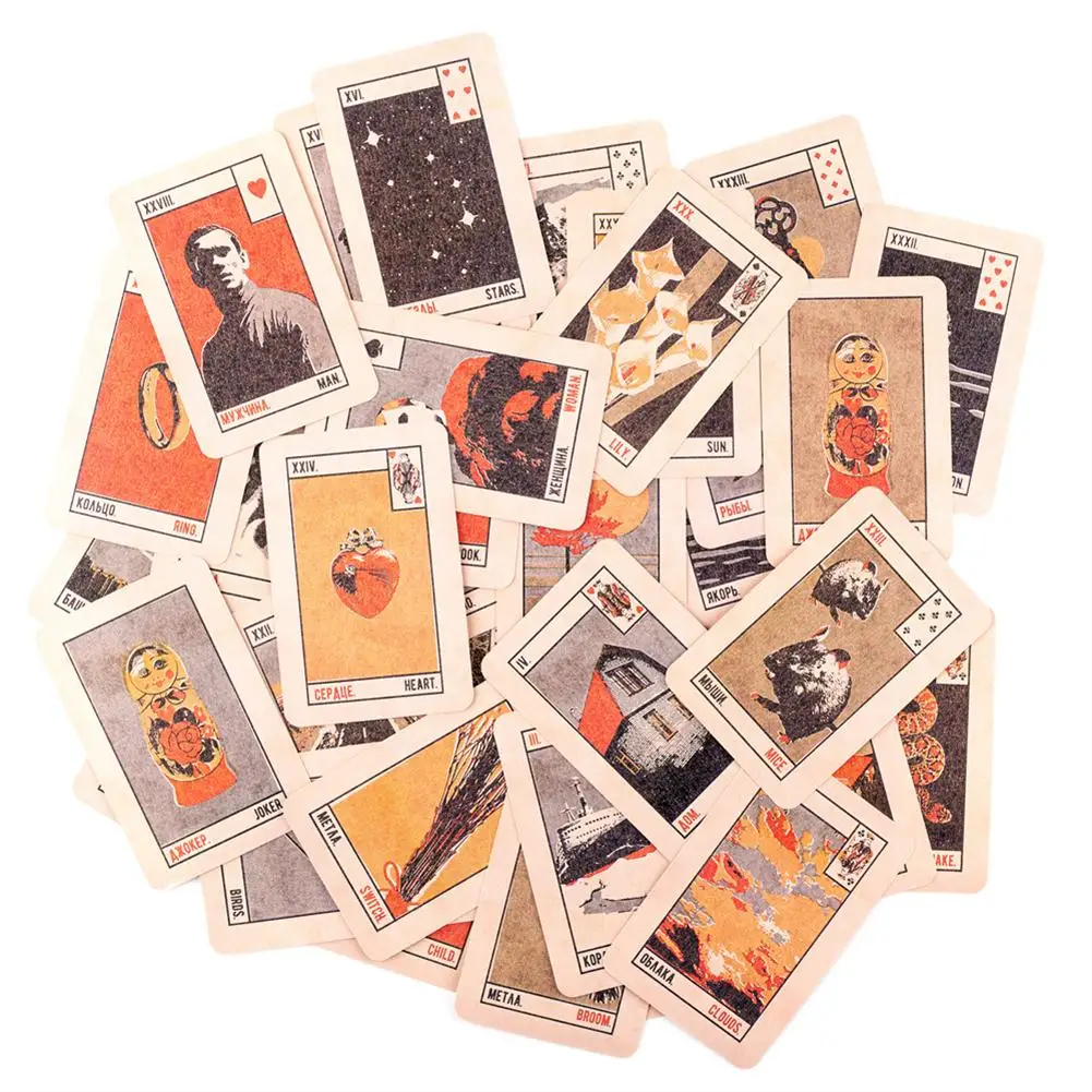 Карточки для ТАРО Lenormand, веселая бумага с покрытием в стиле ретро, настольная игра для семейных встреч, английском
Карточки для ТАРО Lenormand, веселая бумага с покрытием в стиле ретро, настольная игра для семейных встреч, английском