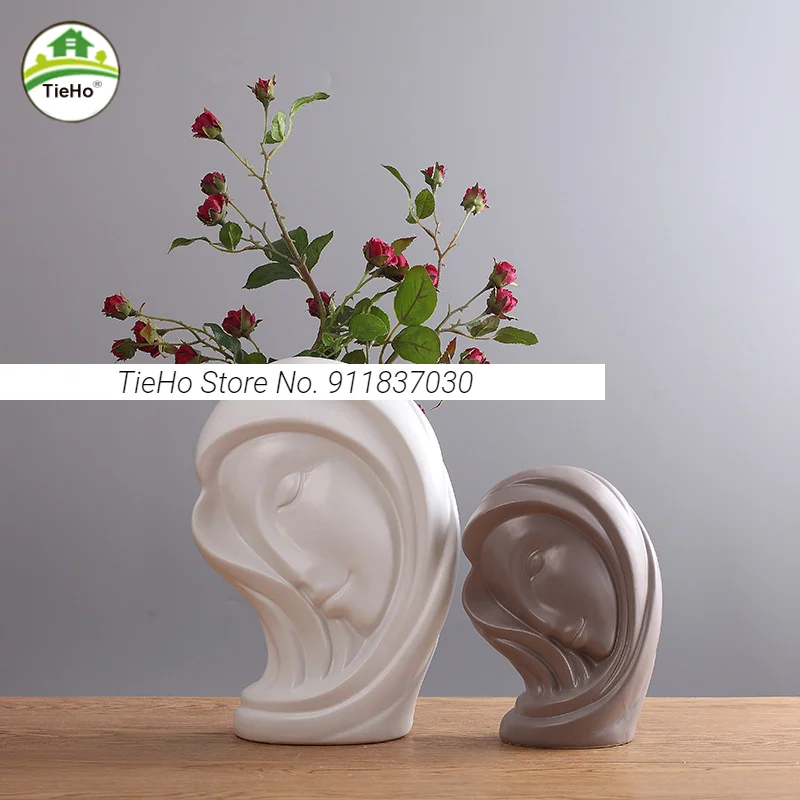 Nordic Girl Head Ceramic Vase Living Room Dining Table Tv Cabinet Tabletop Decoration Flowerpot Ornament Home Accessories
Nordic Girl Head Ceramic Vase Living Room Dining Table Tv Cabinet Tabletop Decoration Flowerpot Ornament Home Accessories