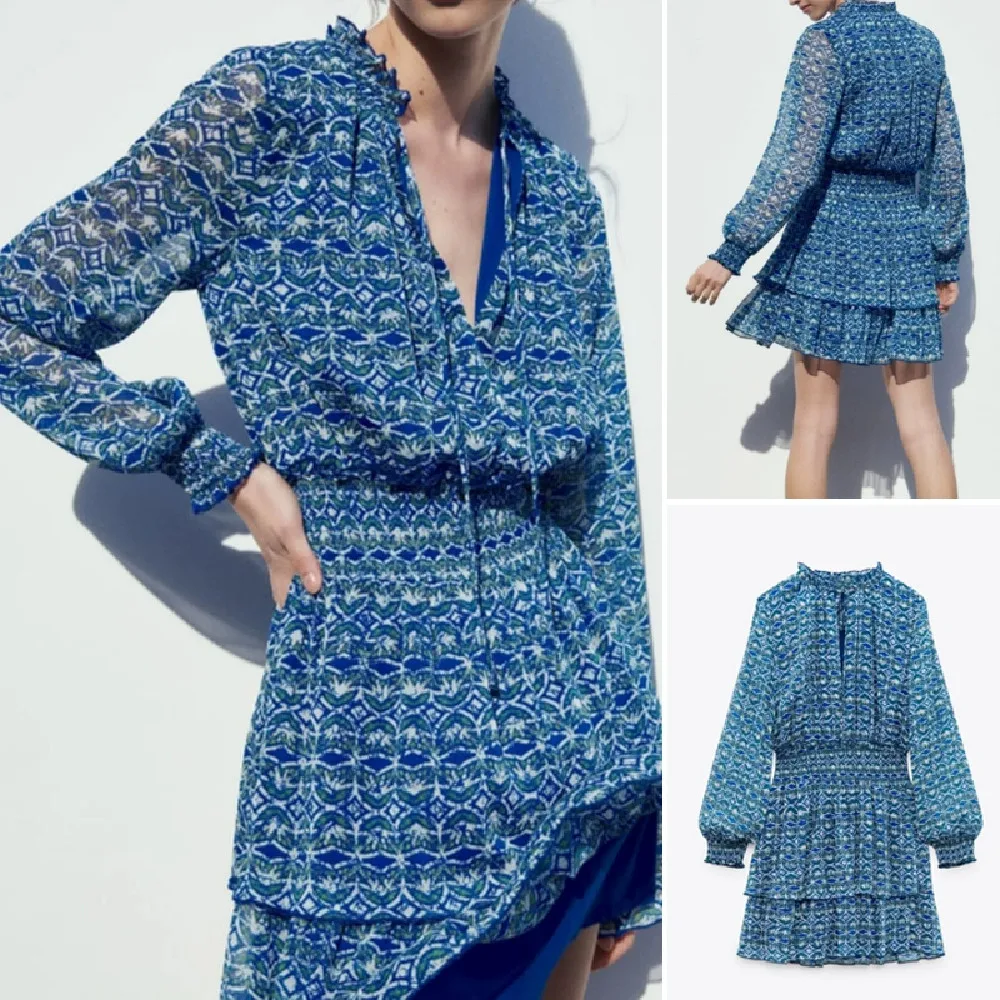 COS LRIS 2023 spring fashion new layered decorative hem honeycomb elastic wide waist printed dress 9878060
COS LRIS 2023 spring fashion new layered decorative hem honeycomb elastic wide waist printed dress 9878060