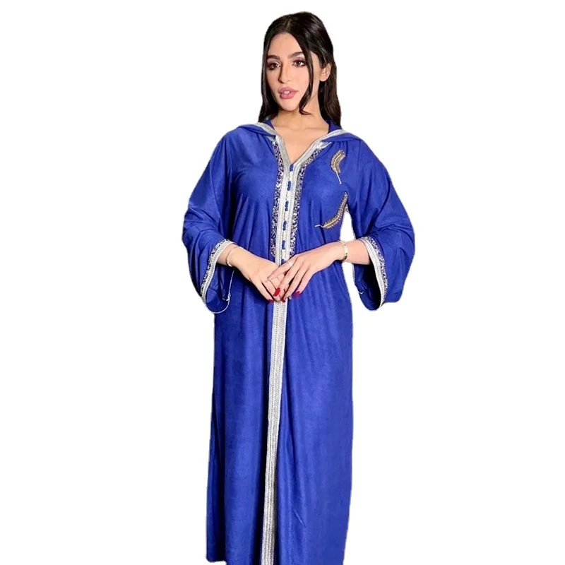 Ramadan Eid Jalabiya Fashion Muslim Dubai Arabic Hooded Abaya Dress Moroccan Kaftan Diamond Jalabiat Women Robe 2022
Ramadan Eid Jalabiya Fashion Muslim Dubai Arabic Hooded Abaya Dress Moroccan Kaftan Diamond Jalabiat Women Robe 2022