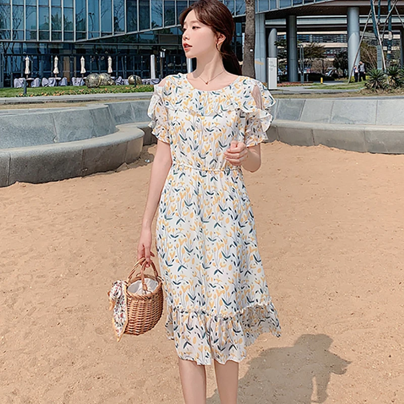 Summer Floral Chiffon Off Shoulder Sexy Midi Dress Women Korean Boho Beach Mermaid Dress 2022 Short Sleeve Elegant Party Vestido
Summer Floral Chiffon Off Shoulder Sexy Midi Dress Women Korean Boho Beach Mermaid Dress 2022 Short Sleeve Elegant Party Vestido