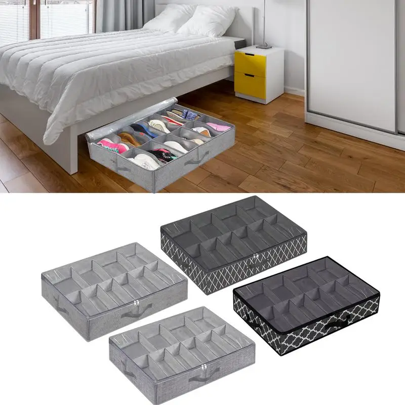 Under Bed Shoe Storage 12 Pairs Of Shoes Storage Organizer With Smooth Zipper And Clear Window Household Storage Organizer
Under Bed Shoe Storage 12 Pairs Of Shoes Storage Organizer With Smooth Zipper And Clear Window Household Storage Organizer