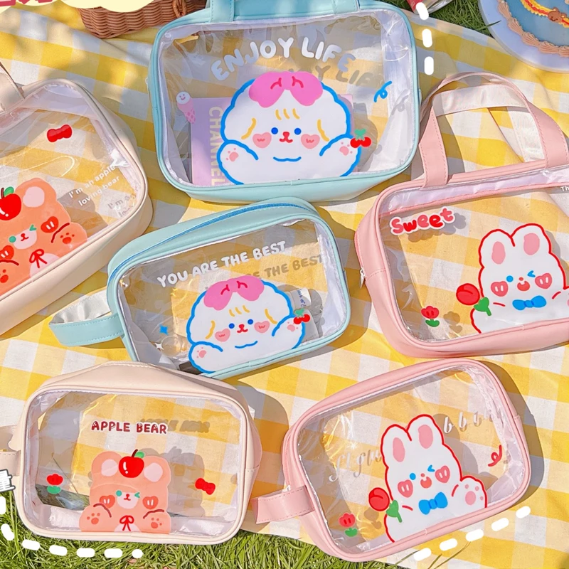 Cosmetic Bag Female Transparent Portable Large-Capacity Cosmetic Storage Bag Wind Sweet Travel Waterproof Wash Bag
Cosmetic Bag Female Transparent Portable Large-Capacity Cosmetic Storage Bag Wind Sweet Travel Waterproof Wash Bag