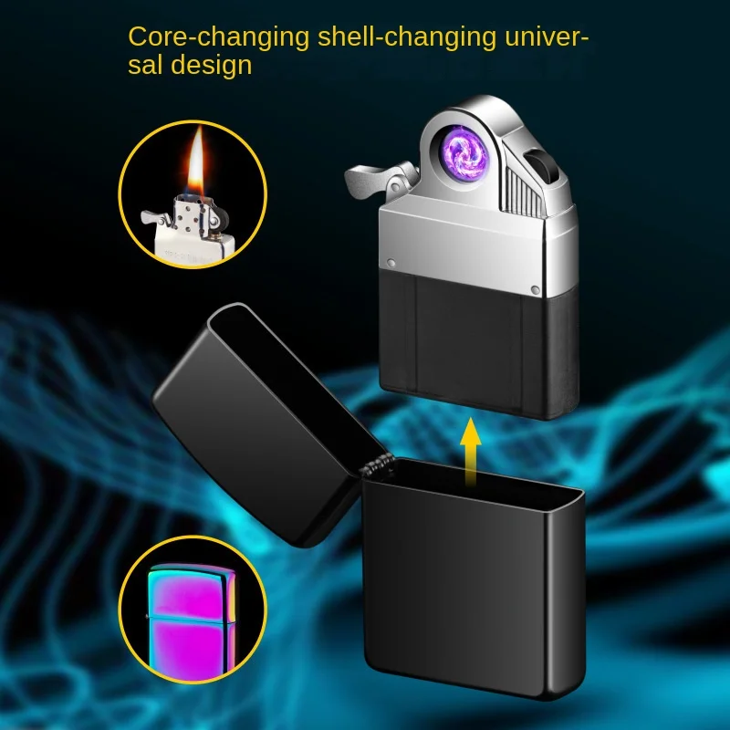 New Rotating Flame Oil Model Rotating Arc Charging Lighter Disc Whirlwind Arc Lighter Cross border
New Rotating Flame Oil Model Rotating Arc Charging Lighter Disc Whirlwind Arc Lighter Cross border