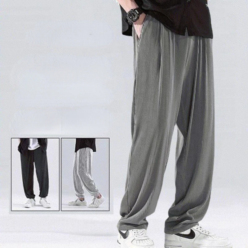 Men's Summer Ice Silk Loose Pants for Men Wide Leg Casual Pants Premium Quality Loose Drape Pants Harem Pants
Men's Summer Ice Silk Loose Pants for Men Wide Leg Casual Pants Premium Quality Loose Drape Pants Harem Pants