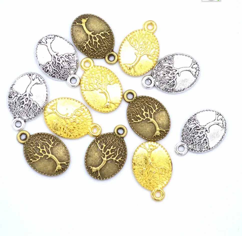50PCS Oval Tree Charms Antique Sliver Antique Bronze Plated Color Charm Pendant For Bracelet Jewelry Findings F0738
50PCS Oval Tree Charms Antique Sliver Antique Bronze Plated Color Charm Pendant For Bracelet Jewelry Findings F0738