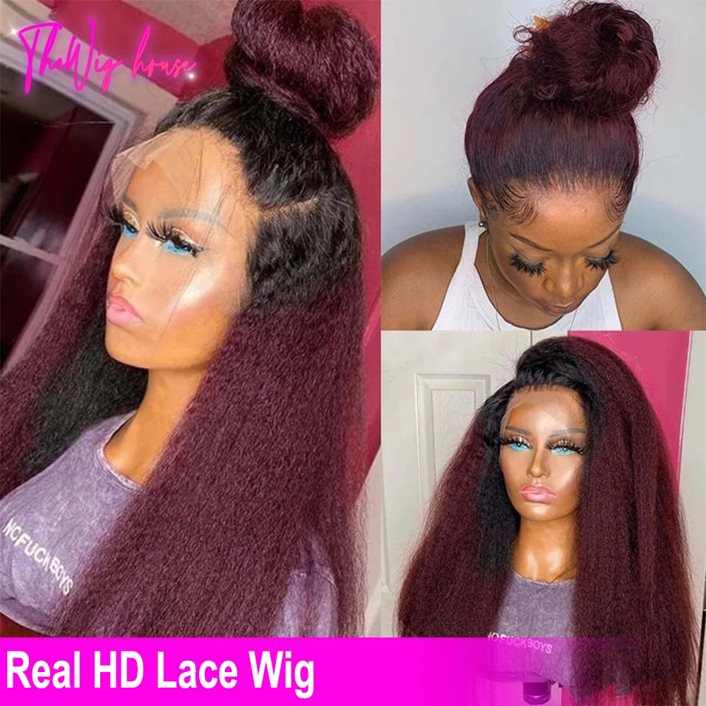 1B99J Kinky Straight 5x5 HD Lace Closure Wig For Black Women 13x6 Yaki Straight HD Transparent Lace Frontal Human Hair Wigs
1B99J Kinky Straight 5x5 HD Lace Closure Wig For Black Women 13x6 Yaki Straight HD Transparent Lace Frontal Human Hair Wigs