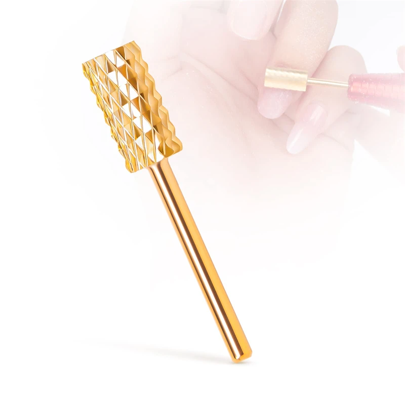 Tungsten Steel Nail Drill Bits Grinding Head Gold Carbide Coarse Grit Milling Cutters Manicure Pedicure Nail Files Accessories
Tungsten Steel Nail Drill Bits Grinding Head Gold Carbide Coarse Grit Milling Cutters Manicure Pedicure Nail Files Accessories