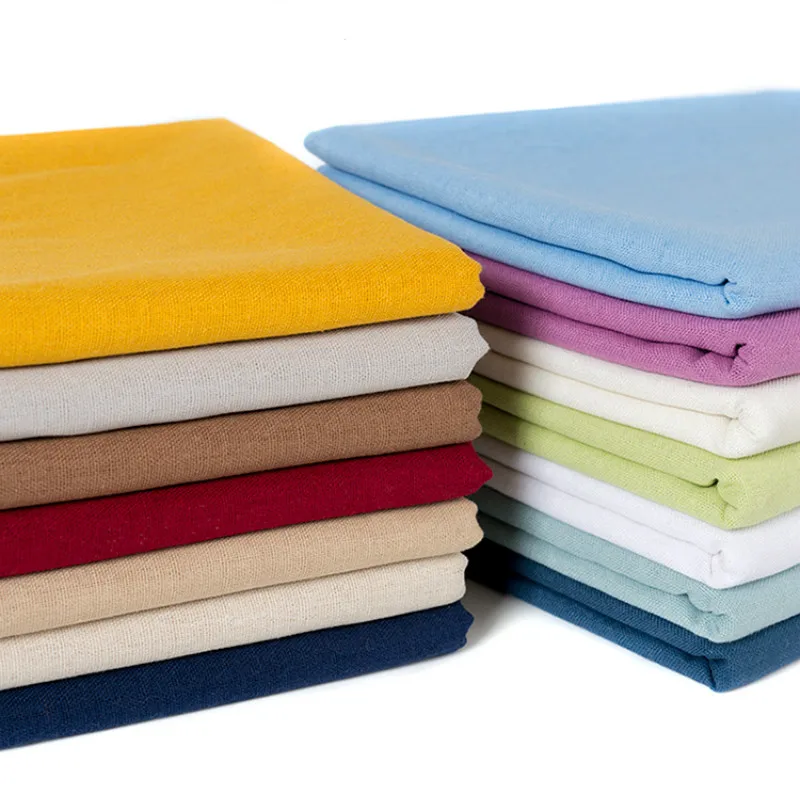 50x140cm Solid Color Linen Cotton Fabric For Needle Embroidery Patchwork Sewing Textiles Summer Clothes Ramie Fabric
50x140cm Solid Color Linen Cotton Fabric For Needle Embroidery Patchwork Sewing Textiles Summer Clothes Ramie Fabric