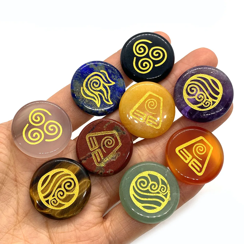 4Pcs Exquisite Natural Stone Round Crystal Divination Stone 25mm Carved Rune Agate Aura Energy Chakra Meditation Good Luck Gift
4Pcs Exquisite Natural Stone Round Crystal Divination Stone 25mm Carved Rune Agate Aura Energy Chakra Meditation Good Luck Gift