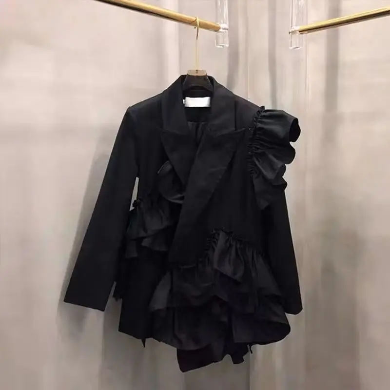 coat Women's French ruffle splicing design sense Suit coat Women's spring dress New style fashion blazer femme blazers
coat Women's French ruffle splicing design sense Suit coat Women's spring dress New style fashion blazer femme blazers
