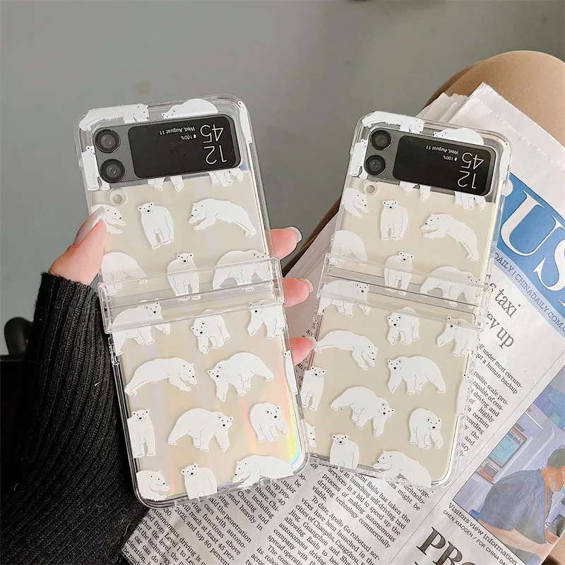 Transparent Cartoon Polar Bear Phone Case for Samsung Galaxy Z Flip 3 5G PC Back Cover for ZFlip3 Case Protective Shell
Transparent Cartoon Polar Bear Phone Case for Samsung Galaxy Z Flip 3 5G PC Back Cover for ZFlip3 Case Protective Shell