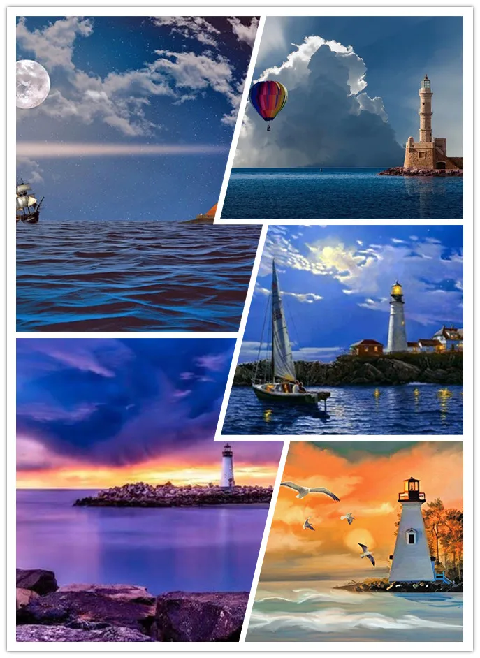 Rustom Full Square 5d Diamond Painting Lighthouse Mosaic Sea DIY Diamond Embroidery Landscape Home Decor Handmade Gift
Rustom Full Square 5d Diamond Painting Lighthouse Mosaic Sea DIY Diamond Embroidery Landscape Home Decor Handmade Gift