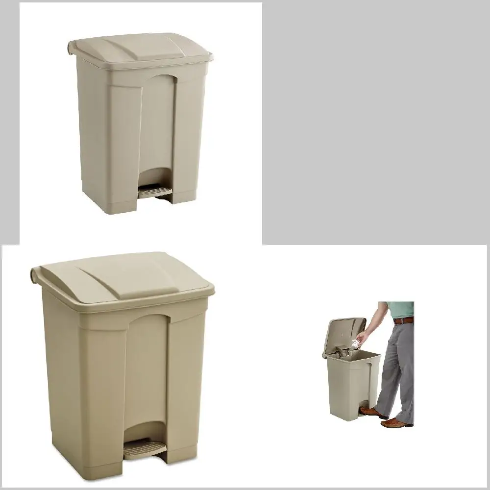 Front Opening and Sleek Design Elegant Tan Plastic 17gal Step-On Receptacle with Sleek Design and Large Capacity Front Opening,
Front Opening and Sleek Design Elegant Tan Plastic 17gal Step-On Receptacle with Sleek Design and Large Capacity Front Opening,