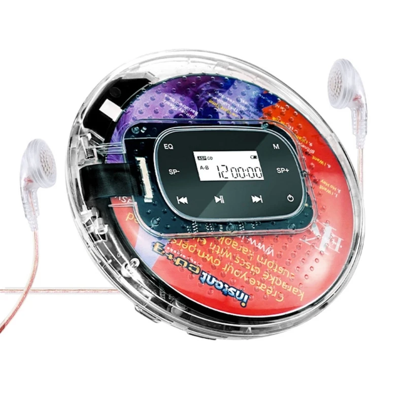 587D Круглый портативный CD-плеер с наушниками Hi-Fi-музыкальный плеер с сенсорным экраном Walkman Discman Player Поддержка
587D Круглый портативный CD-плеер с наушниками Hi-Fi-музыкальный плеер с сенсорным экраном Walkman Discman Player Поддержка